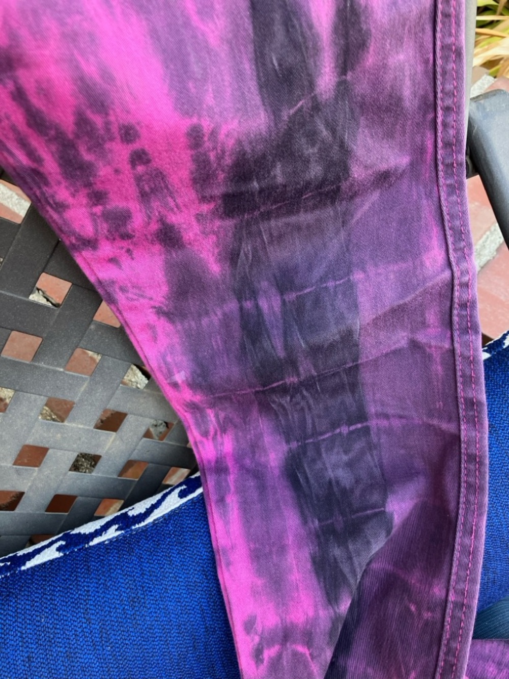 Tripp NYC Purple and Black Tie-Dye Skinny Jeans, size 5 - Picture 10 of 12